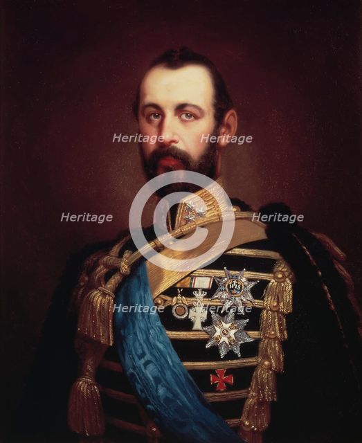 Karl XV (Karl Ludvig Eugen), 1826-72, King of Sweden and Norway, mid-late 19th century. Creator: Gottfrid Virgin.