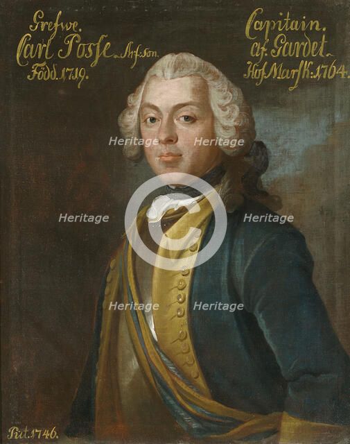 Karl Arvidsson Posse, 1719-91, 1746. Creator: Olof Arenius.
