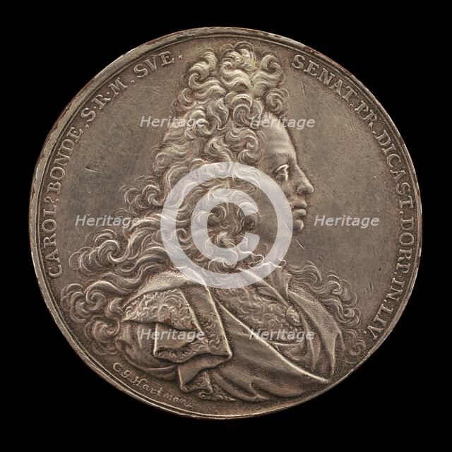 Karl Bonde, 1648-1699, Swedish Senator [obverse], 1699. Creator: Carl Gustave Hartman.