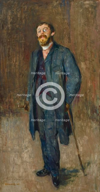 Karl Jensen-Hjell, 1885. Creator: Munch, Edvard (1863-1944).