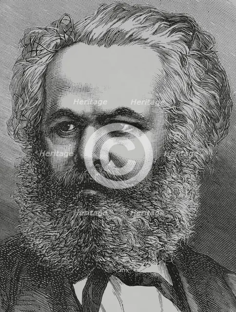Karl Marx, (1818-1883), German philosopher, economist and communist politician, 1883.  Creator: Tomás Carlos Capuz.