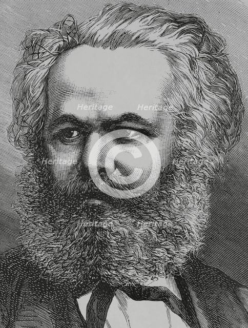 Karl Marx, (1818-1883), German philosopher, economist and communist politician, 1883.  Creator: Tomás Carlos Capuz.