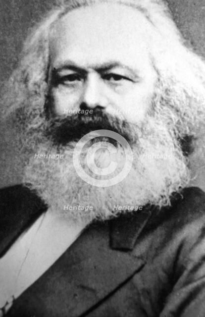 Karl Marx, German political, social and economic theorist, 19th century. Artist: Unknown