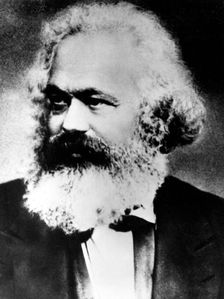 Karl Marx, German political, social and economic theorist, late 19th century