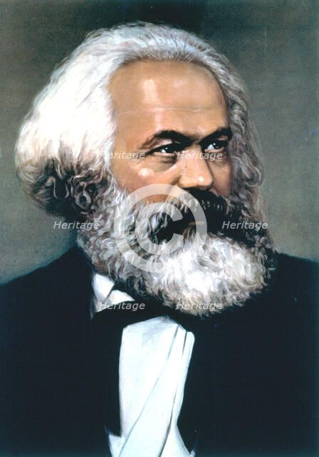 Karl Marx, German social, political and economic theorist. Artist: Unknown
