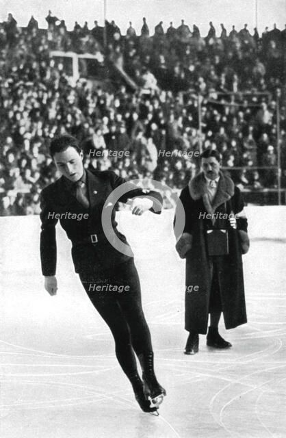 Karl Schäfer, Austrian figure skater, Winter Olympic Games, Garmisch-Partenkirchen, Germany, 1936. Artist: Unknown