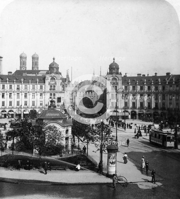 Karlsplatz, Munich, Germany, c1900s.Artist: Wurthle & Sons