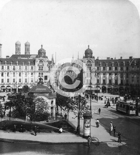 Karlsplatz, Munich, Germany, c1900s.Artist: Wurthle & Sons