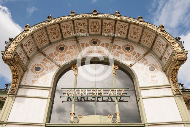 Karlsplatz Stadtbahn Station, (1899), c2014-2017. Artist: Alan John Ainsworth.