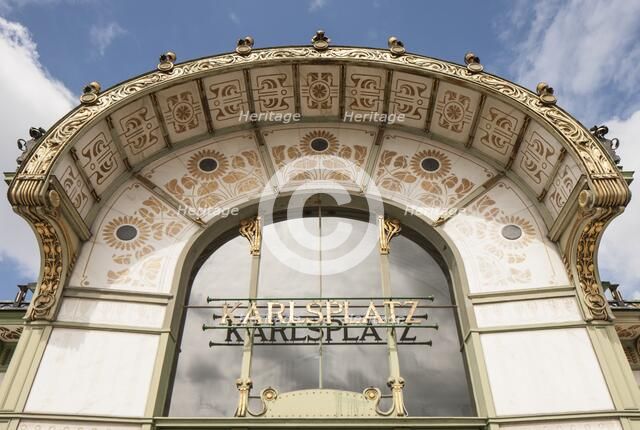 Karlsplatz Stadtbahn Station, (1899), c2014-2017. Artist: Alan John Ainsworth.