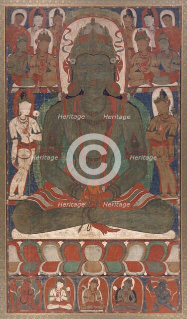 Karma Amitayus, From a Mandala of the Ninefold Amitayus, between c1170 and c1189. Creator: Anon.