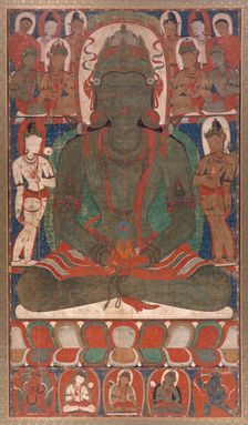 Karma Amitayus, From a Mandala of the Ninefold Amitayus, between c1170 and c1189. Creator: Anon