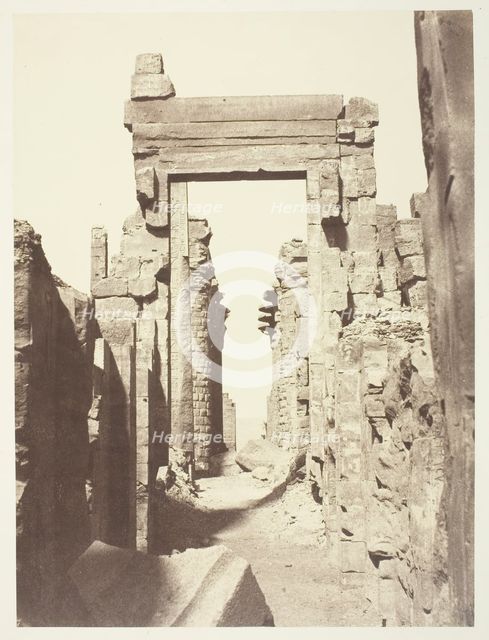Karnac, Grande Allée du Milieu des Ruines, Prise de l'est, 1859/60. Creator: Louis de Clercq.
