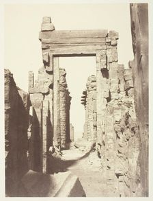 Karnac, Grande Allée du Milieu des Ruines, Prise de l'est, 1859/60. Creator: Louis de Clercq