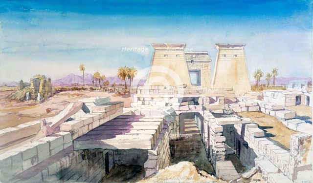 Karnak', Egypt, 1863. Artist: Charles Emile de Tournemine