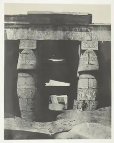 Karnak, Portique du Temple de Khons; Thèbes, 1849/51, printed 1852. Creator: Maxime du Camp