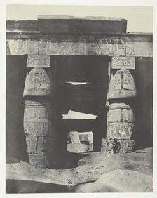 Karnak, Portique du Temple de Khons; Thèbes, 1849/51, printed 1852. Creator: Maxime du Camp