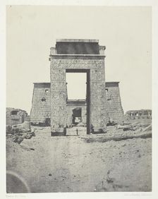 Karnak, Propylone du Temple de Khons; Thèbes, 1849/51, printed 1852. Creator: Maxime du Camp