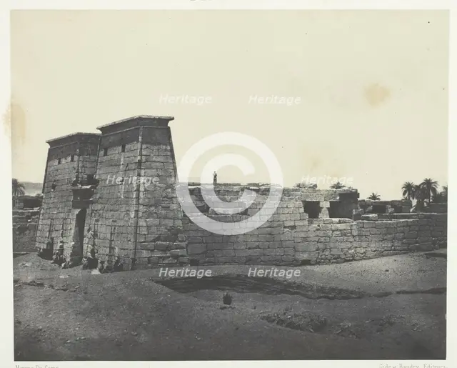 Karnak, Temple de Khons; Thèbes, 1849/51, printed 1852. Creator: Maxime du Camp.
