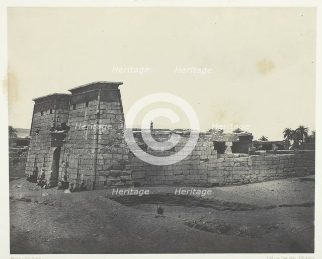 Karnak, Temple de Khons; Thèbes, 1849/51, printed 1852. Creator: Maxime du Camp.