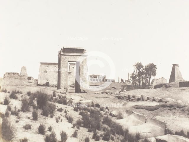 Karnak (Thèbes), Vue Générale des Ruines Prise du Point B, 1851-52, printed 1853-54. Creator: Félix Teynard.