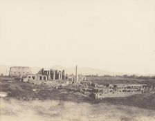 Karnak (Thèbes), Vue Générale des Ruines Prise du Sud-Est, en T, 1851-52, printed 1853-54. Creator: Félix Teynard