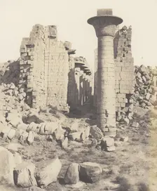Karnak (Thèbes), Cour du Palais - Vue Prise de Point I, 1851-52, printed 1853-54. Creator: Félix Teynard