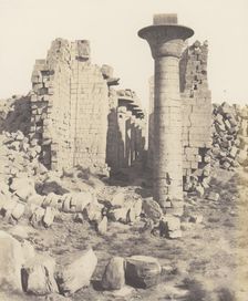 Karnak (Thèbes), Cour du Palais - Vue Prise de Point I, 1851-52, printed 1853-54. Creator: Félix Teynard