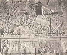 Karnak (Thèbes), Enciente du Palais - Détails de Sculptures au Point O, 1851-52, printed 1853-54. Creator: Félix Teynard