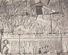 Karnak (Thèbes), Enciente du Palais - Détails de Sculptures au Point O, 1851-52, printed 1853-54. Creator: Félix Teynard