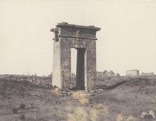 Karnak (Thèbes), Grande Porte du Nord Vue du Point X, 1851-52, printed 1853-54. Creator: Félix Teynard