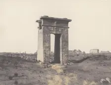 Karnak (Thèbes), Grande Porte du Nord Vue du Point X, 1851-52, printed 1853-54. Creator: Félix Teynard