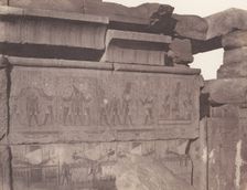 Karnak (Thèbes), Palais - Construction de Granit - Décoration Sculptée..., 1851-52, printed 1853-54. Creator: Félix Teynard