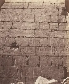 Karnak (Thèbes), Palais - Salle Hypostyle - Décoration de la Paroi Int..., 1851-52, printed 1853-54. Creator: Félix Teynard