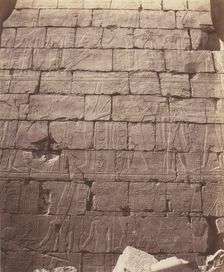Karnak (Thèbes), Palais - Salle Hypostyle - Décoration de la Paroi Int..., 1851-52, printed 1853-54. Creator: Félix Teynard