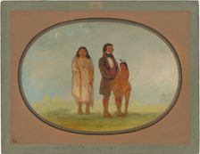 Kaskaskia Chief, His Mother, and Son, 1861/1869. Creator: George Catlin