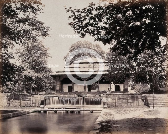 Kashmir: a bungalow above a weir, c1860s. Creator: Samuel Bourne.