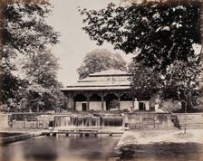 Kashmir: a bungalow above a weir, c1860s. Creator: Samuel Bourne