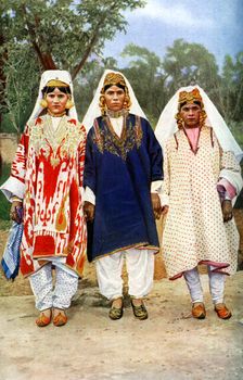 Kashmiri women, India, 1922.Artist: Publishers Photo Service