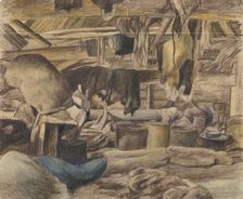 Ket River, Panovo Village. Storeroom, 1927. Creator: Dmitrii Innokent'evich Karatanov