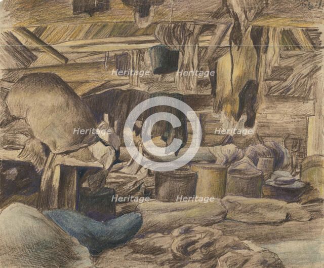 Ket River, Panovo Village. Storeroom, 1927. Creator: Dmitrii Innokent'evich Karatanov.