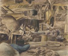 Ket River, Panovo Village. Storeroom, 1927. Creator: Dmitrii Innokent'evich Karatanov