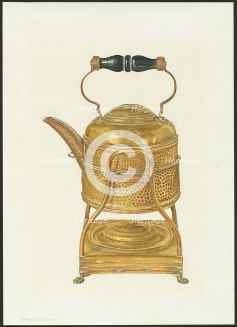 Kettle, c. 1934. Creator: Frank M Keane.