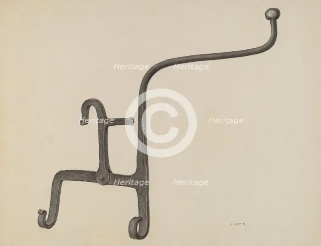 Kettle Tilter, c. 1939. Creator: Jacob Lipkin.