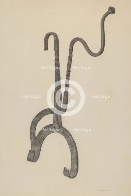 Kettle Tilter, c. 1939. Creator: Jacob Lipkin.