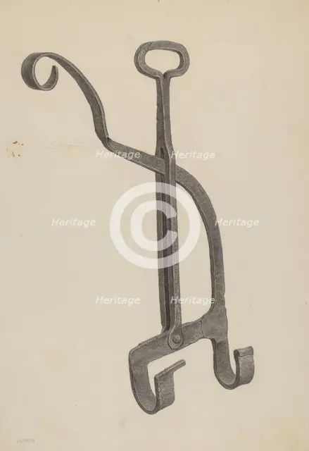 Kettle Tilter, c. 1939. Creator: Jacob Lipkin.