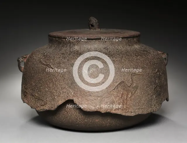 Kettle with Crane Design, 1392-1573. Creator: Unknown.