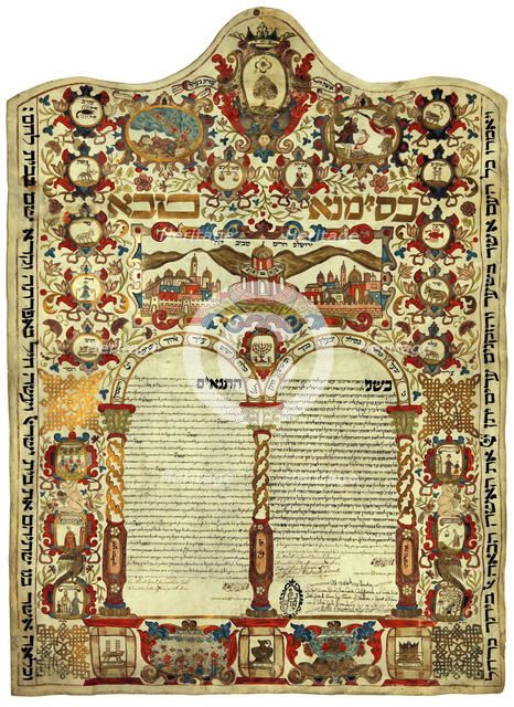 Ketubah (Jewish marriage contract), 1723.