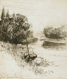Kew Ait, 1864. Creator: Francis Seymour Haden