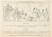 Key with List of Performers to: The Indian Emperor, or, The Conquest of Mexico..., February 1, 1791. Creator: Unknown